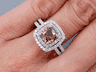 2.11 CTW CUSHION CUT DIAMOND ENGAGEMENT RING NATURAL CHOCOLATE VS2