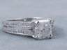 2.12 CTW RADIANT CUT DIAMOND ENGAGEMENT RING G SI2