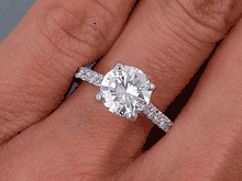 2.13 CTW ROUND BRILLIANT CUT DIAMOND ENGAGEMENT RING I SI1
