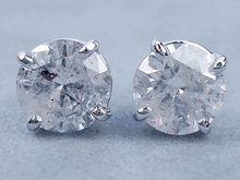 2.13CTW DIAMOND STUD EARRINGS 