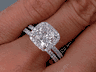 2.15 CTW CUSHION CUT DIAMOND WEDDING RING SET H SI1 (Includes a Matching Wedding Ring) 