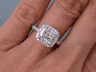 2.15 CTW CUSHION CUT DIAMOND WEDDING RING SET H SI1 (Includes a Matching Wedding Ring) 