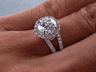 2.20 CTW ROUND CUT DIAMOND ENGAGEMENT RING D SI2