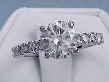 2.22 CTW ROUND CUT DIAMOND ENGAGEMENT RING