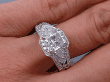 2.23 CTW RADIANT CUT DIAMOND ENGAGEMENT RING G SI2