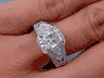 2.23 CTW RADIANT CUT DIAMOND ENGAGEMENT RING G SI2