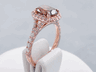 2.25 CTW CUSHION CUT DIAMOND ENGAGEMENT RING CHOCOLATE SI1