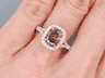 2.25 CTW CUSHION CUT DIAMOND ENGAGEMENT RING CHOCOLATE SI1