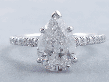 2.25 CTW PEAR SHAPE DIAMOND ENGAGEMENT RING G/SI2 