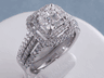 2.26 CTW RADIANT CUT DIAMOND ENGAGEMENT RING F VS2