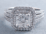 2.26 CTW RADIANT CUT DIAMOND ENGAGEMENT RING F VS2