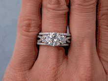 2.30 CTW ROUND BRILLIANT CUT DIAMOND WEDDING RING SET H VS2 (Includes a Matching Wedding Ring) 