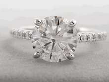 2.34 CTW ROUND CUT LAB GROWN DIAMOND ENGAGEMENT RING D SI2