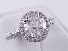 2.37 CTW ROUND CUT DIAMOND ENGAGEMENT RING 