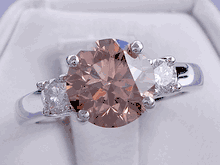 2.38 CTW ROUND CUT DIAMOND ENGAGEMENT RING NATURAL CHOCOLATE VS2