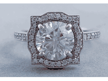 2.40 CTW ROUND CUT DIAMOND ENGAGEMENT RING F SI2