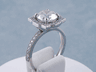2.40 CTW ROUND CUT DIAMOND ENGAGEMENT RING F SI2