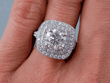 2.40 CTW ROUND CUT DIAMOND ENGAGEMENT RING G SI2