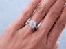 2.41 CTW CUSHION CUT DIAMOND ENGAGEMENT RING G SI2