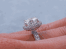 2.41 CTW CUSHION CUT DIAMOND ENGAGEMENT RING G SI2