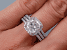 2.44 CTW CUSHION CUT DIAMOND ENGAGEMENT RING 
