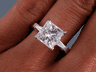 2.46 CTW PRINCESS CUT DIAMOND ENGAGEMENT RING