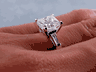 2.46 CTW PRINCESS CUT DIAMOND ENGAGEMENT RING