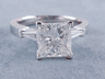 2.46 CTW PRINCESS CUT DIAMOND ENGAGEMENT RING