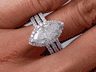 2.47 CTW MARQUISE CUT DIAMOND ENGAGEMENT RING H/SI2 