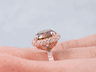 2.47 CTW ROUND CUT DIAMOND ENGAGEMENT RING COGNAC VS2