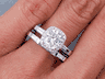 2.51 CTW CUSHION CUT DIAMOND WEDDING RING SET D VS2 (Includes a Matching Wedding Ring) 