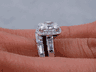 2.51 CTW CUSHION CUT DIAMOND WEDDING RING SET D VS2 (Includes a Matching Wedding Ring) 