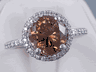 2.53 CTW ROUND CUT DIAMOND ENGAGEMENT RING NATURAL CHOCOLATE SI2