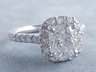 2.54 CTW CUSHION CUT DIAMOND ENGAGEMENT RING