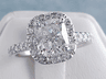 2.54 CTW CUSHION CUT DIAMOND ENGAGEMENT RING