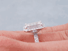 2.54 CTW EMERALD CUT DIAMOND ENGAGEMENT RING H VS1