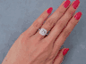 2.55 CTW CUSHION CUT DIAMOND ENGAGEMENT RING I VS2