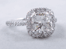 2.55 CTW CUSHION CUT DIAMOND ENGAGEMENT RING I VS2