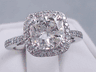 2.55 CTW CUSHION CUT DIAMOND ENGAGEMENT RING I VS2