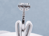 2.55 CTW PRINCESS CUT DIAMOND ENGAGEMENT RING H SI2