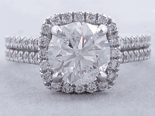 2.55 CTW ROUND BRILLIANT CUT DIAMOND ENGAGEMENT RING D SI2