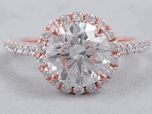 2.56 CTW ROUND BRILLIANT CUT LAB GROWN DIAMOND ENGAGEMENT RING H SI1