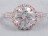 2.56 CTW ROUND BRILLIANT CUT LAB GROWN DIAMOND ENGAGEMENT RING H SI1