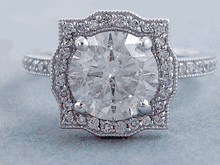 2.58 CTW ROUND BRILLIANT CUT DIAMOND ENGAGEMENT RING G SI3