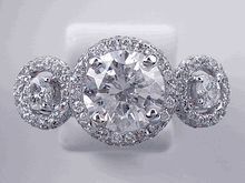 2.58 CTW ROUND CUT DIAMOND ENGAGEMENT RING G SI2