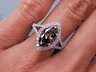 2.60 CTW MARQUISE CUT DIAMOND ENGAGEMENT RING NATURAL DARK CHOCOLATE VS2