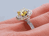 2.60 CTW ROUND CUT DIAMOND ENGAGEMENT RING VIVID YELLOW SI3