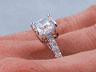 2.61 CTW RADIANT CUT DIAMOND ENGAGEMENT RING
