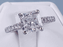 2.61 CTW RADIANT CUT DIAMOND ENGAGEMENT RING