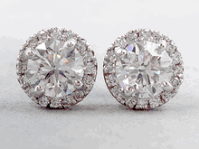 2.63 CTW ROUND CUT LAB GROWN DIAMOND EARRINGS H SI1 LOW PRICE OVER 1 CT EACH